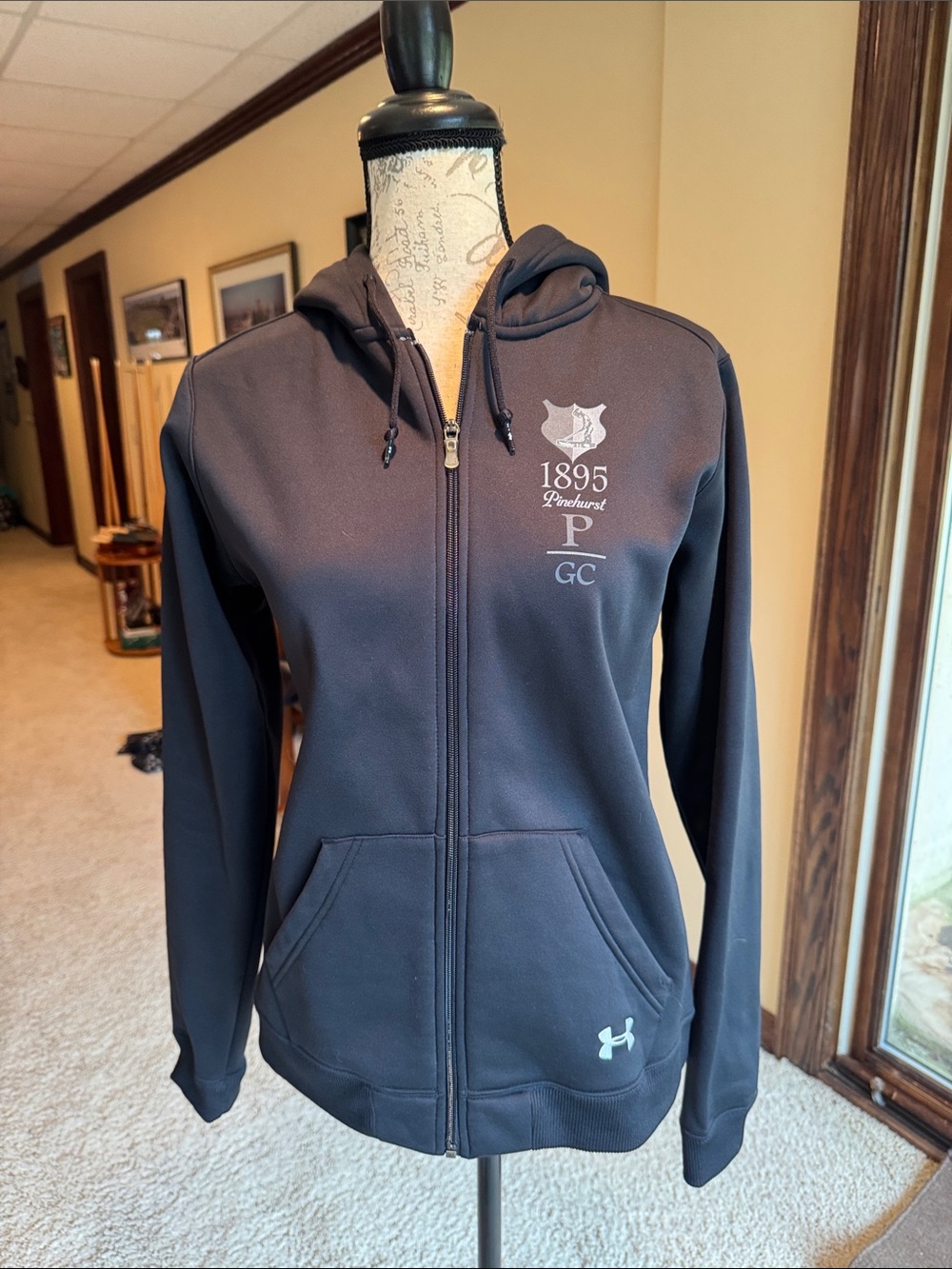 Under Armour Women's Black Full-Zip Hooded Jacket-1895 Pinehurst
